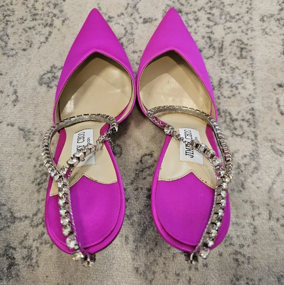 NEW JIMMY CHOO Women's Pink Saeda 100 Heels in size 40 - Picture 2 of 8